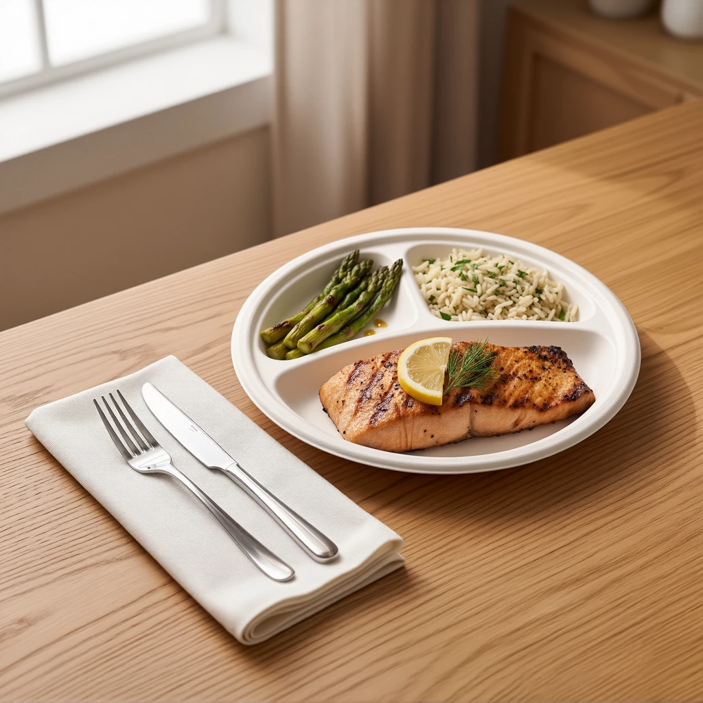 10" Round Plate - 3 Compartment - product photo 4