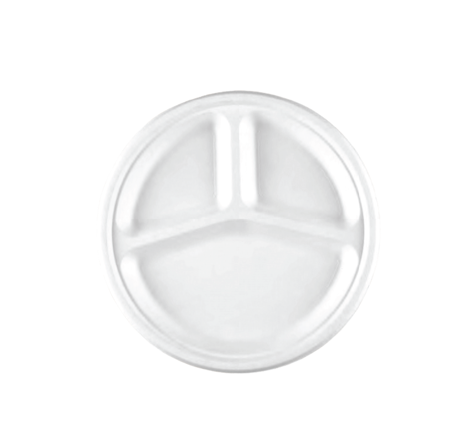 9" Round Plate - 3 Compartment - product photo 1