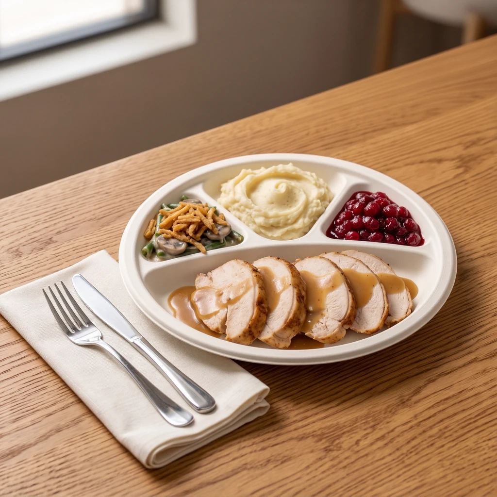 11" Round Plate - 4 Compartment - product photo 4