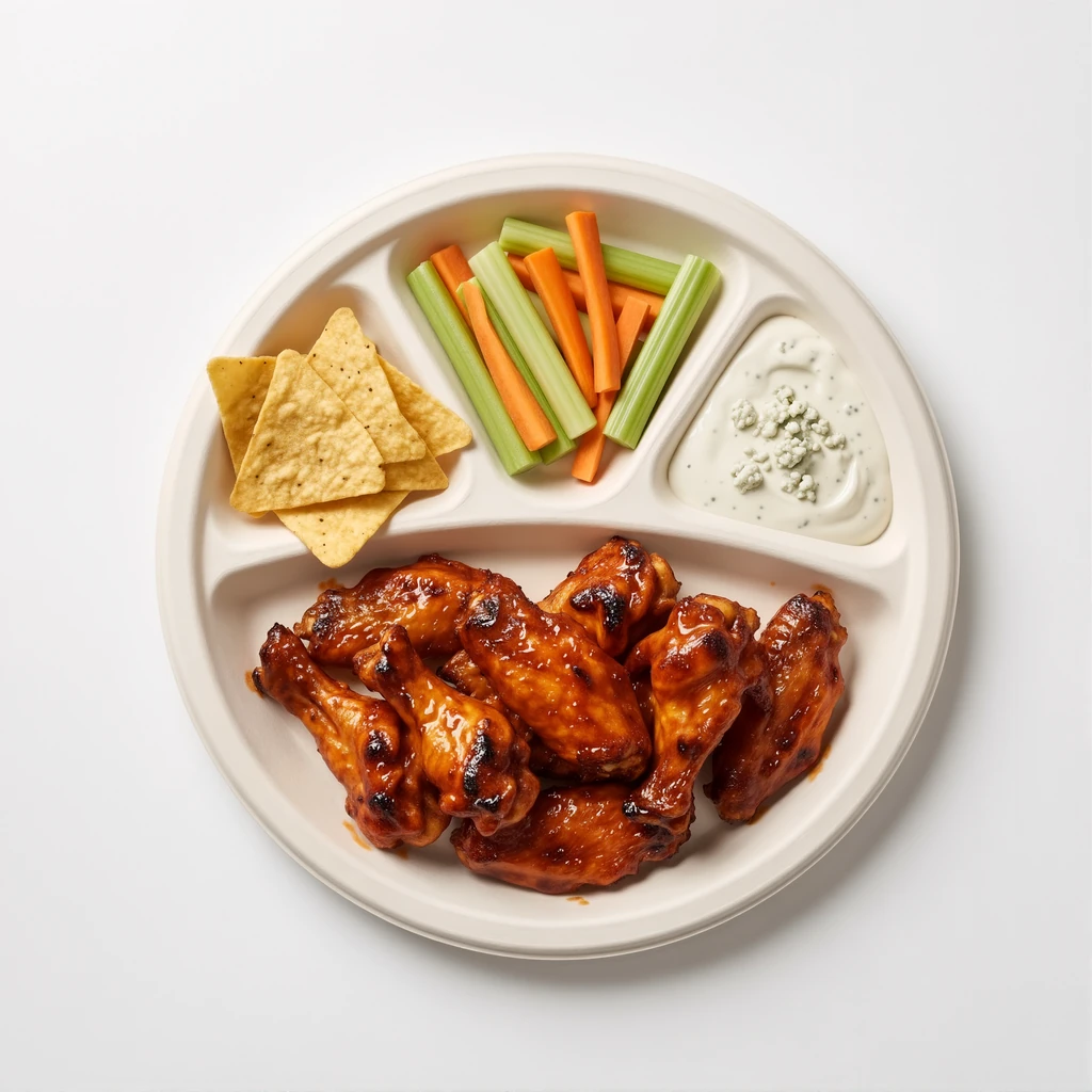 12" Round Plate - 4 Compartment - product photo 3
