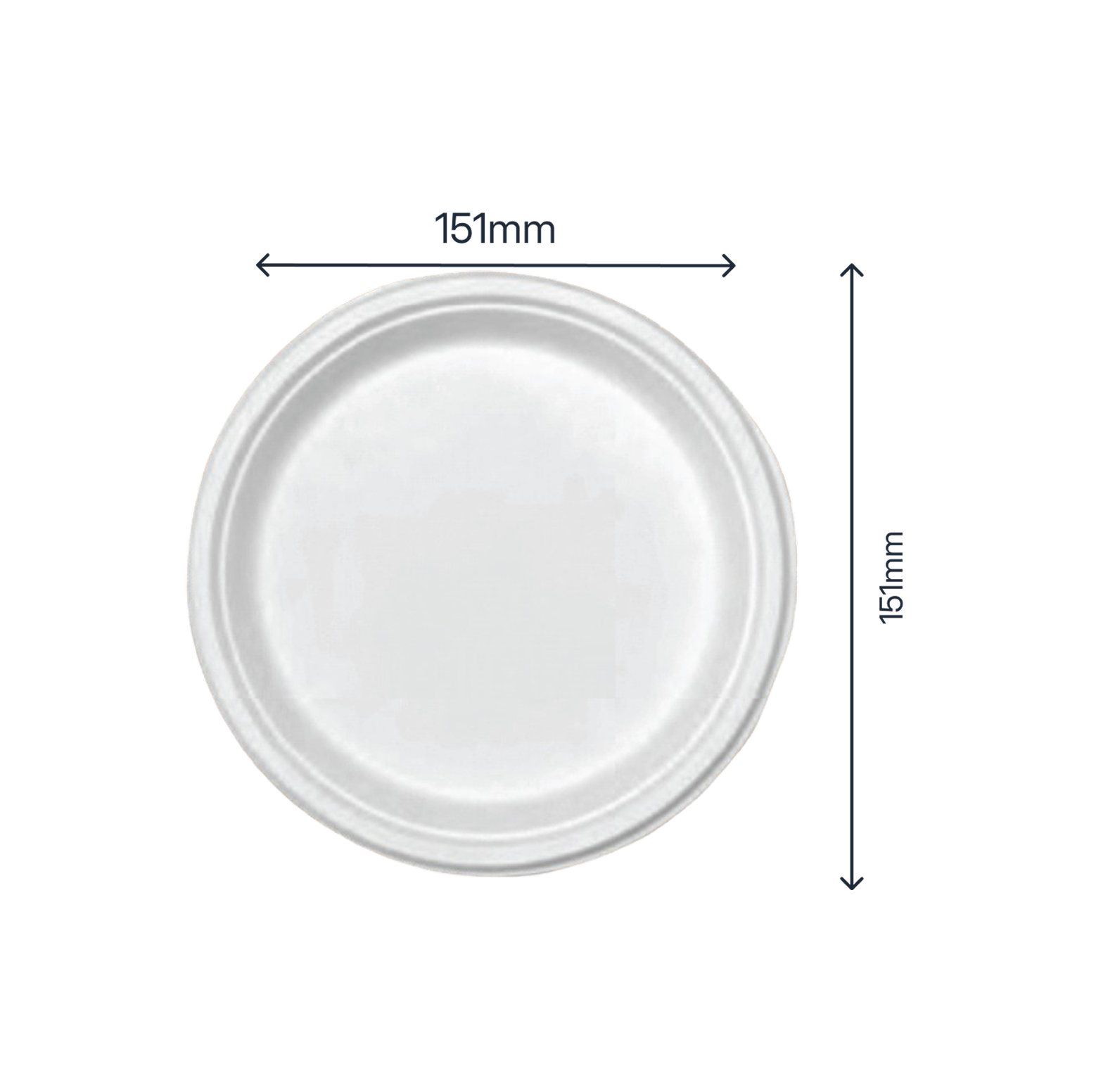 6" Round Plate (Plain) - product photo 2